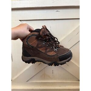 Hi-Tec Renegade Trail WP Jr Hiking Boots Brown Suede Waterproof Youth US 3